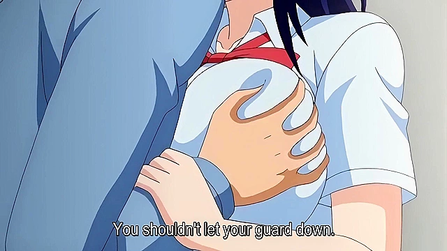 Peeping Girl 4 - Dirty security guard creampies a busty anime schoolgirl