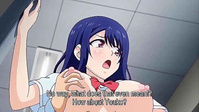 Peeping Girl 4 - Dirty security guard creampies a busty anime schoolgirl