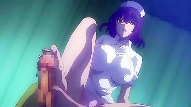 Semen Extraction Ward 2 - Busty hentai nurse makes patient jizz with her feet