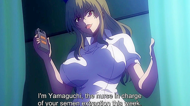 Semen Extraction Ward 2 - Busty hentai nurse makes patient jizz with her feet