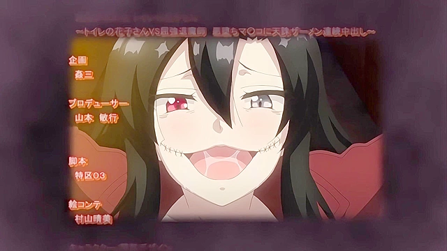 Hanako of the Bathroom 4 - Busty evil spirit gets gangbanged in alley