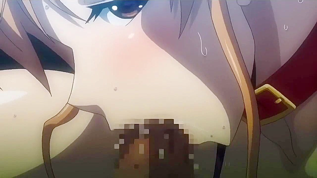 Pervy dude uses hypnosis app on anime schoolgirl with huge tits for public fuck