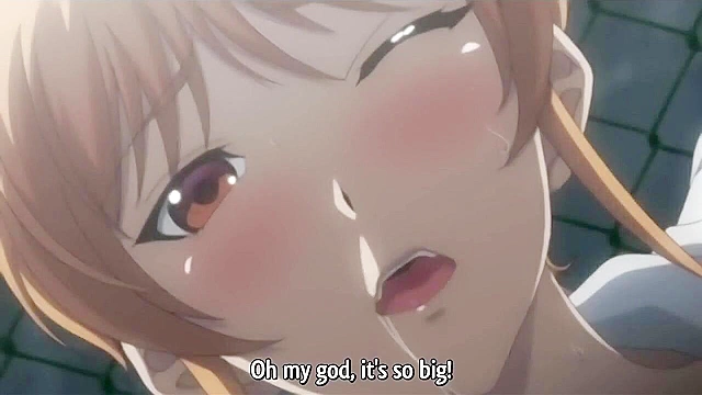 Pervy dude uses hypnosis app on anime schoolgirl with huge tits for public fuck