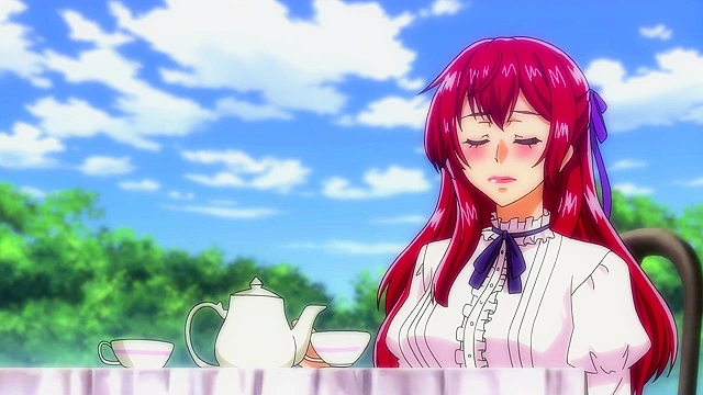 M's Daily Life in the S House 1 - Busty anime redhead is tied up and dudes jerk off on her