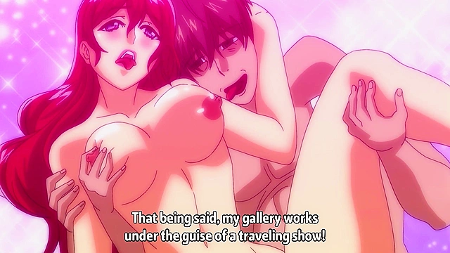 M's Daily Life in the S House 1 - Busty anime redhead is tied up and dudes jerk off on her