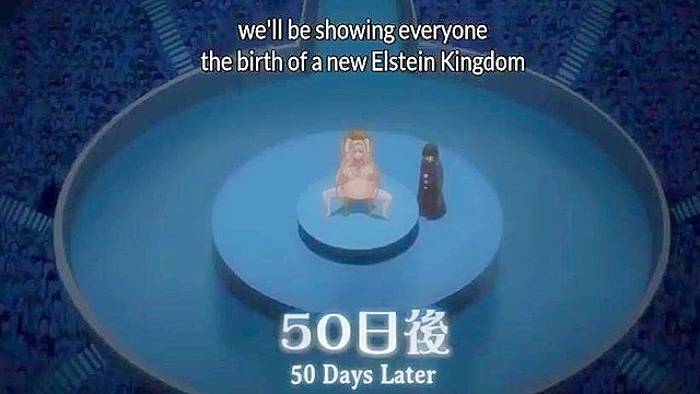 Oujo & Onna 2 - Busty anime princess is tied up and titty fucked in public