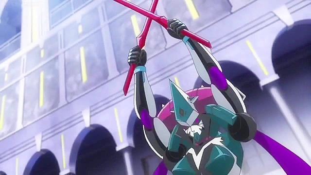 Hot lesbian babes fight in bed before turning in to weapons of destruction