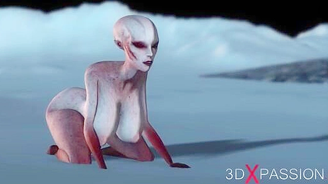 Female alien gets fucked hard by futanari sci-fi explorer in exoskeleton