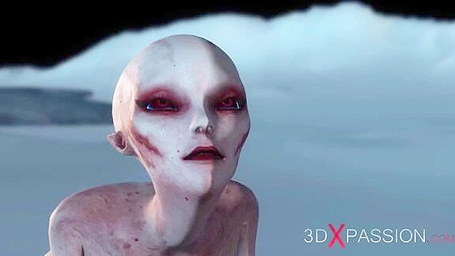 Female alien gets fucked hard by futanari sci-fi explorer in exoskeleton