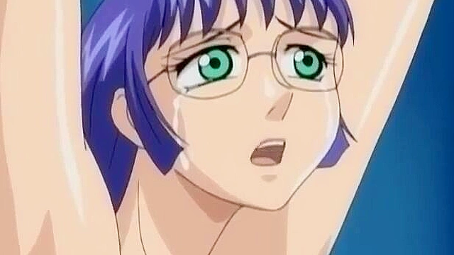 Bound anime slave gets hot wax dripped on her and her face fucked