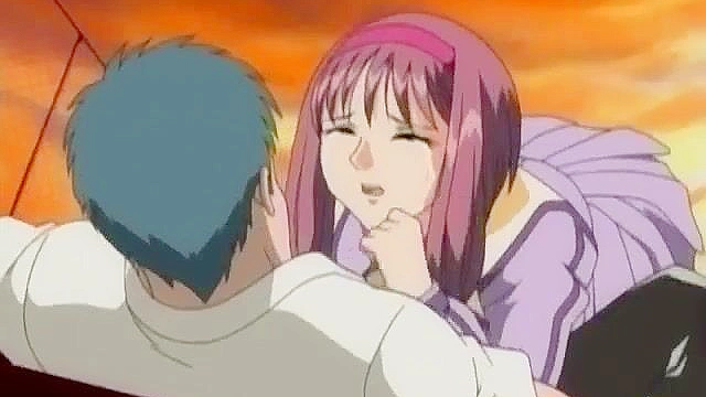 Bound anime slave gets hot wax dripped on her and her face fucked