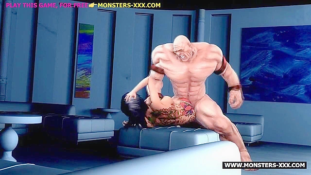 Juggernaut fucks a breasty slut with huge cock