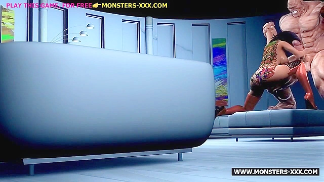 Juggernaut fucks a breasty slut with huge cock