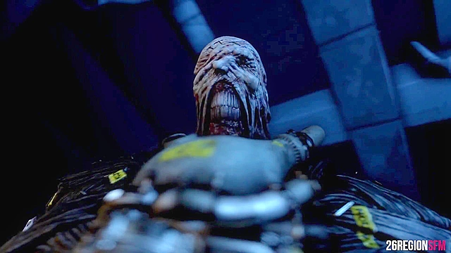 Jill Valentine vs Nemesis huge monster cock