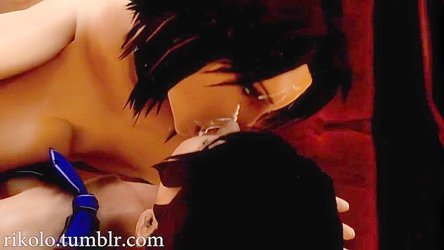 Schoolgirl with an enormous futa cock double penetrates girls asshole