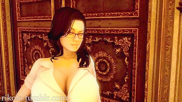 Schoolgirl with an enormous futa cock double penetrates girls asshole