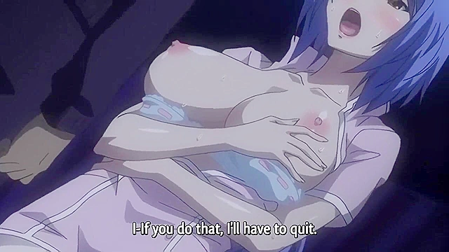Uniform of Disgrace2 - Blue haired anime girl is naked and waiting for big cock