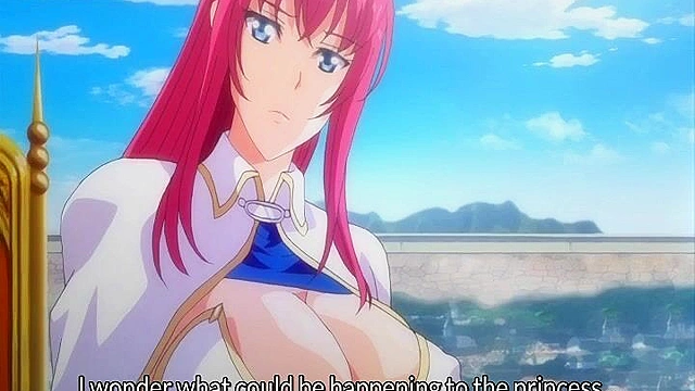 Oujo & Onna 1 - Busty blonde anime princess squirts from all the perverts staring at her