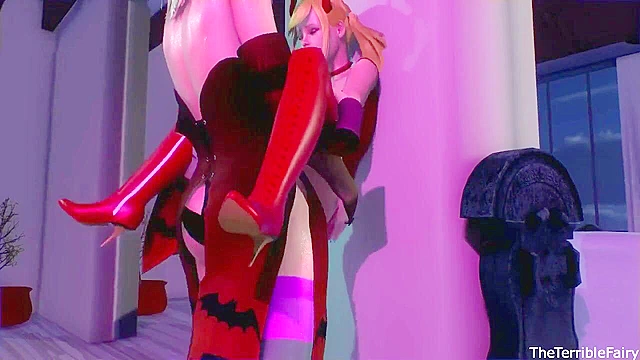 Trick - Futanari with big dick rough face fucks petite blonde girl