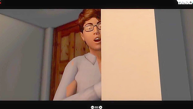 Busty redheaded milf gets some dark cock from a 3d cartoon guy