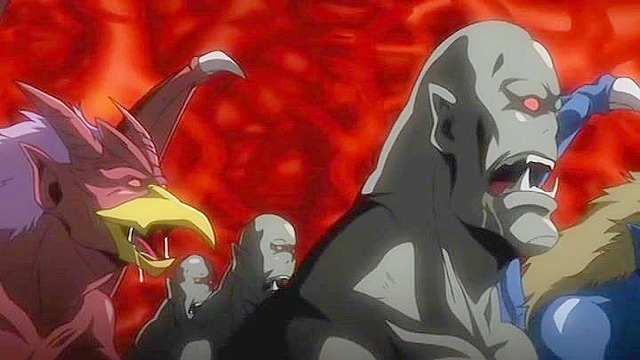 Busty warrior babe gets roughly fucked by tentacle dude