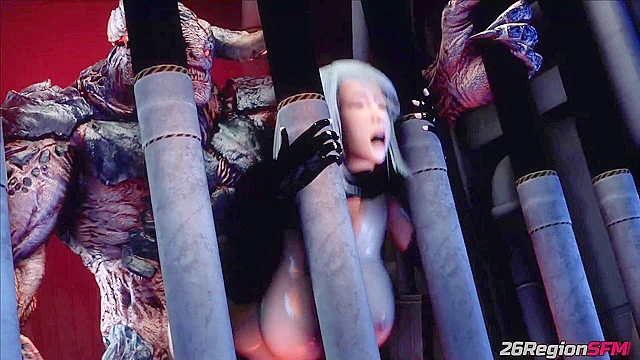 Samus Aran pounded by 3D demon till creampie