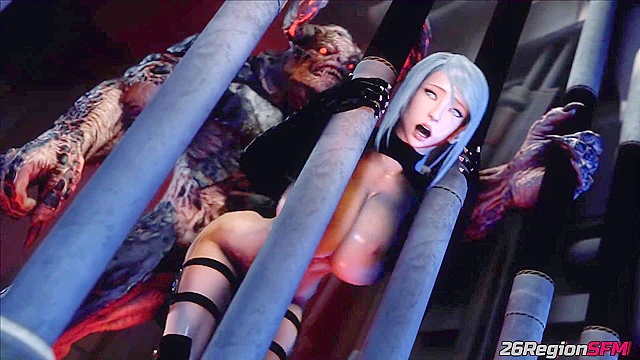 Samus Aran pounded by 3D demon till creampie