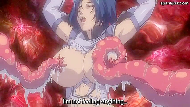 Monsters tentacles wrap up these beautiful knockers and squeeze them