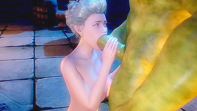 Muscular orc pounds the sweet pussy of a 3d elf princess