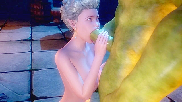 Muscular orc pounds the sweet pussy of a 3d elf princess