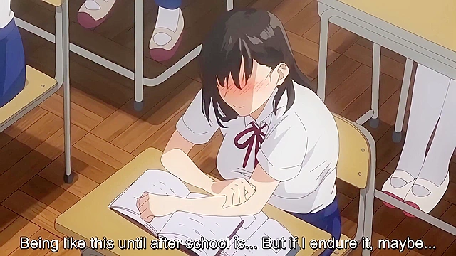 Library Girl 2 - Busty anime schoolgirl skips class to fuck janitor in library