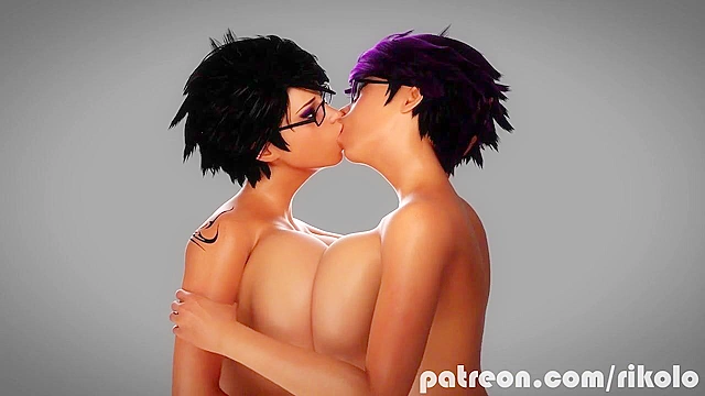 Rebecca fucks her futanari stepsister and cums on her face