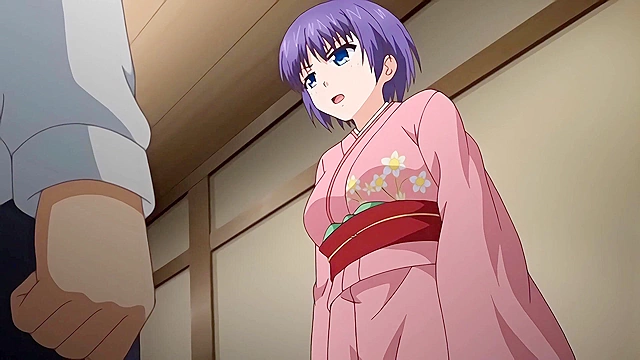 True Secret Hot Spring Tour 2 - Busty hentai daughter ties up her dad and fucks him