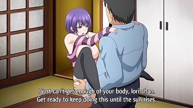 True Secret Hot Spring Tour 2 - Busty hentai daughter ties up her dad and fucks him