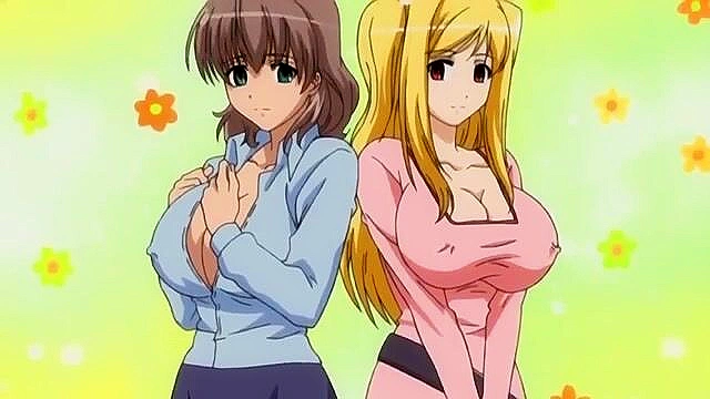 Busty hentai teen with huge tits gives a titty fuck and begs for creampie