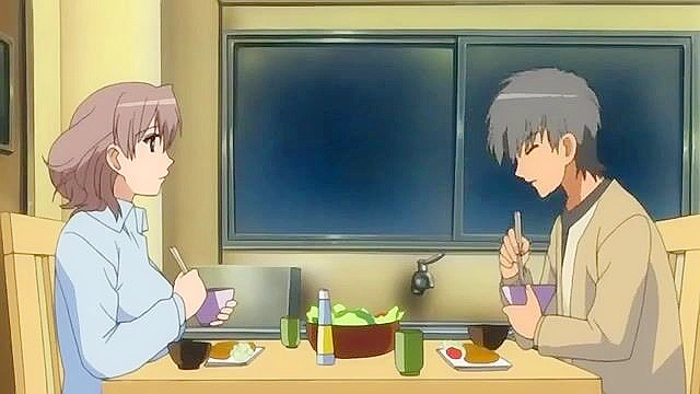 Busty hentai teen with huge tits gives a titty fuck and begs for creampie