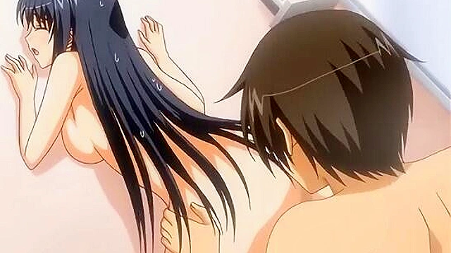 Floating Material 1 - Hentai sensei fucks schoolgirl from the back while student spies on them