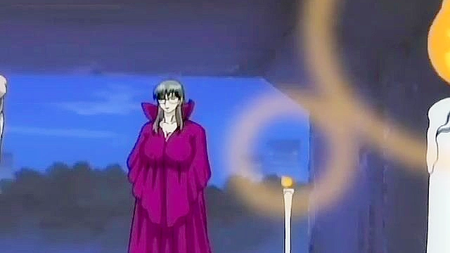 Busty hentai japanese slut gets fucked by jizzed on by two guys in an alley