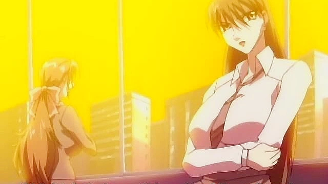 Busty hentai japanese slut gets fucked by jizzed on by two guys in an alley