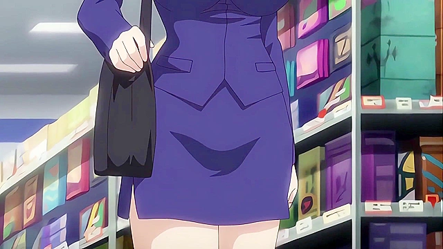 Convenience Store Girl Z 4 - Businesswoman is caught shoplifting and given big hentai dick