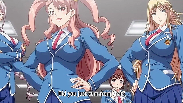 Pervy hentai teacher uses mind control to fuck all the huge titty students