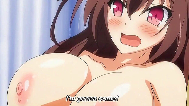 Real Erogame Situation 1 - Horny anime schoolgirl gives a boobjob while classmate spies