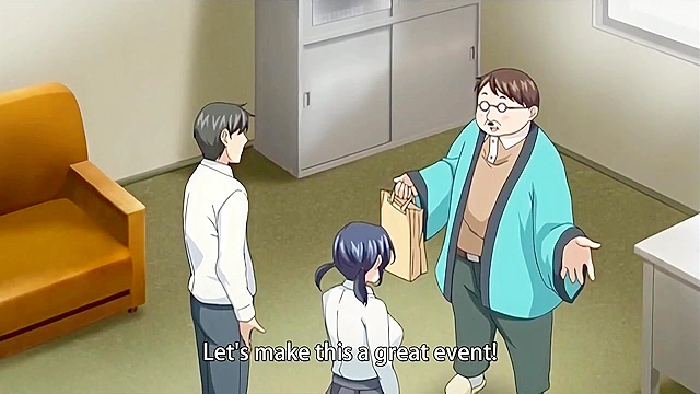 Busty hentai teen gets her huge tits lubed up and fucked like it's a pussy