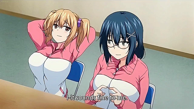 Busty hentai teen gets her huge tits lubed up and fucked like it's a pussy