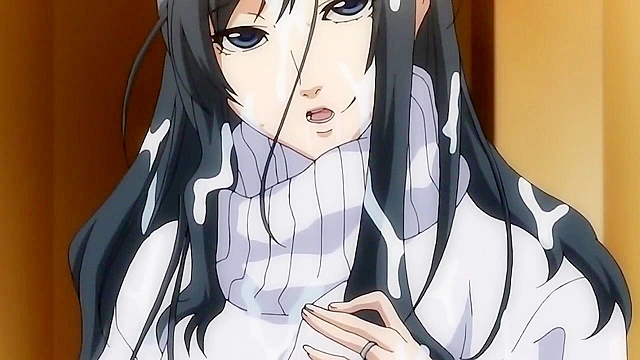 Cheating hentai wife gets ass fucked then covered in hot jizz