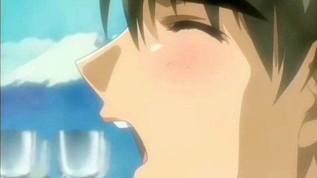 Women at Work 2 - Muscular anime woman fucks young guy in the shower