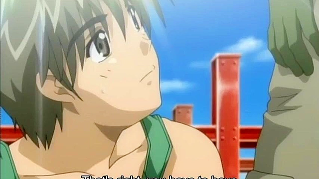 Women at Work 2 - Muscular anime woman fucks young guy in the shower