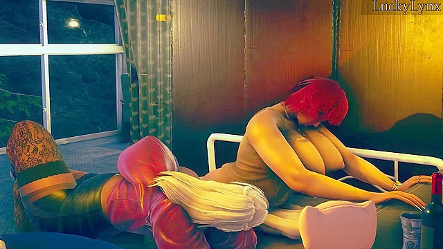 The Ritual - Part Three - Two huge BBWs slam their big asses down on small guy