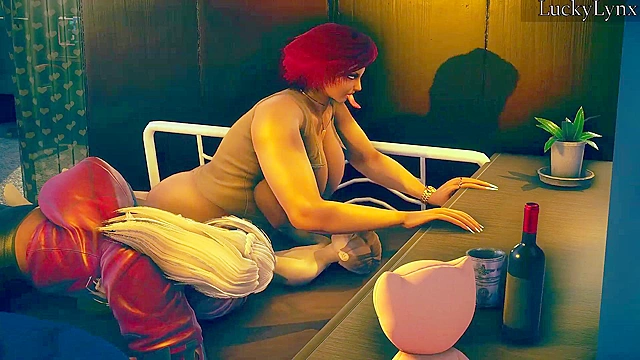 The Ritual - Part Three - Two huge BBWs slam their big asses down on small guy