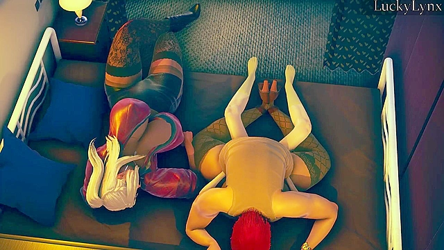 The Ritual - Part Three - Two huge BBWs slam their big asses down on small guy